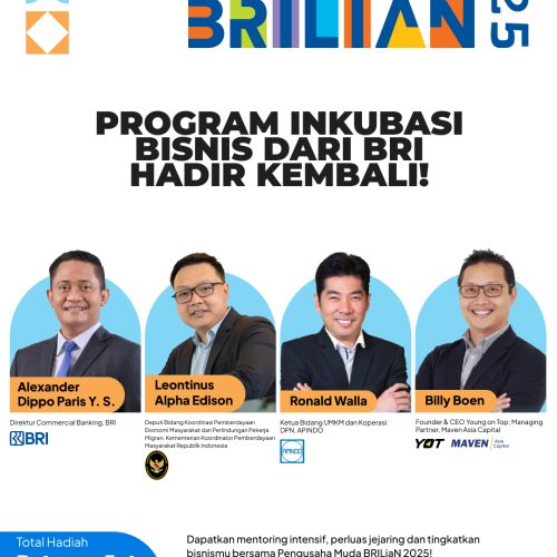 Pendaftaran Pengusaha Muda BRILiaN 2025 Resmi Dibuka! Yuk, Daftar Sekarang!